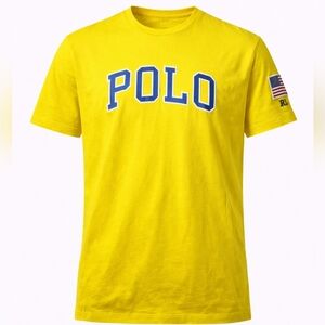 Polo Ralph Lauren Yellow USA Flag Logo T-Shirt